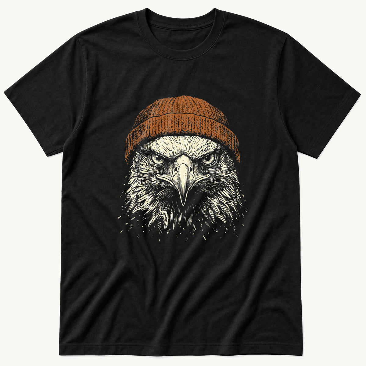 Eagle Beanie 55 — Black T-Shirt