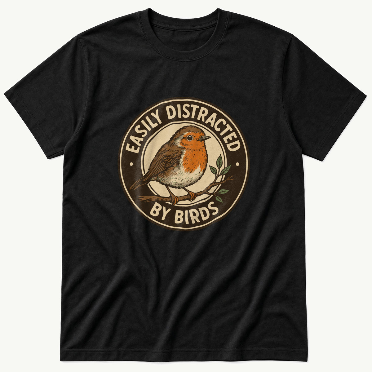 easily disracted 46 — Black T-Shirt