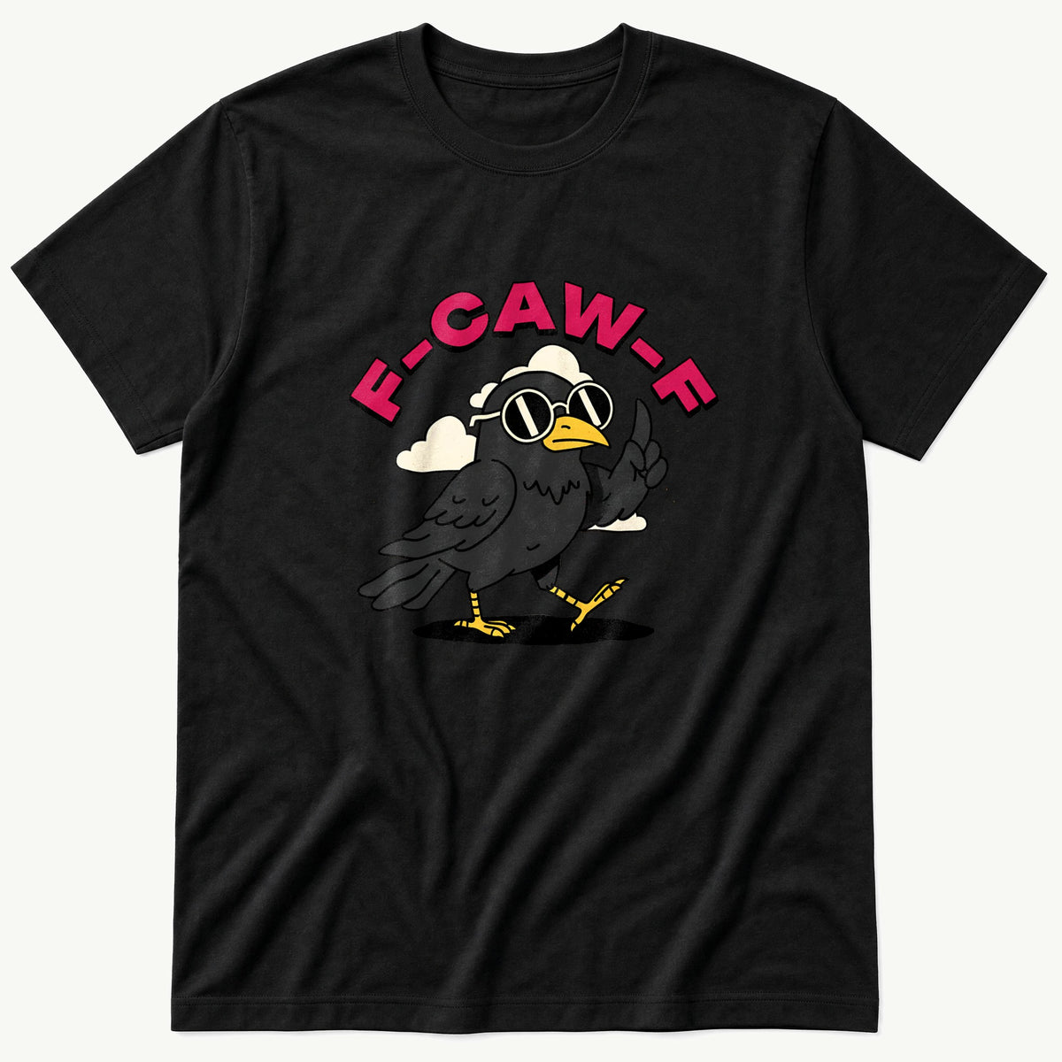 F-CAW-F cartoon — Black T-Shirt