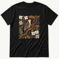 Folk Style WoodPecker — Black T-Shirt