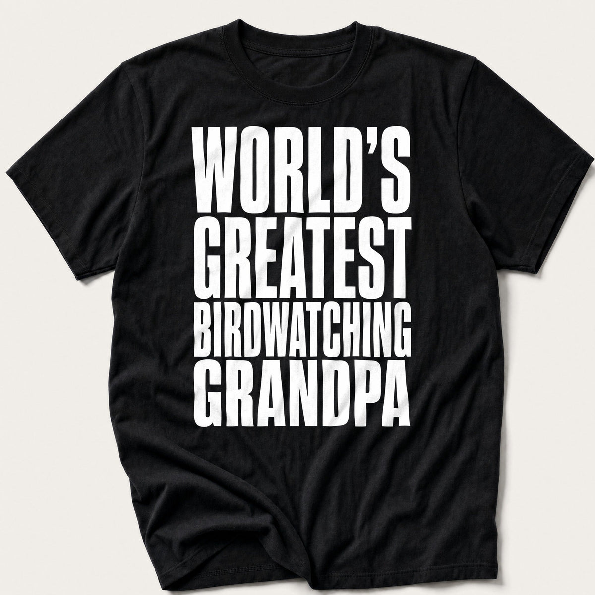 Greatest Birdwatching Grandpa — Black T-Shirt