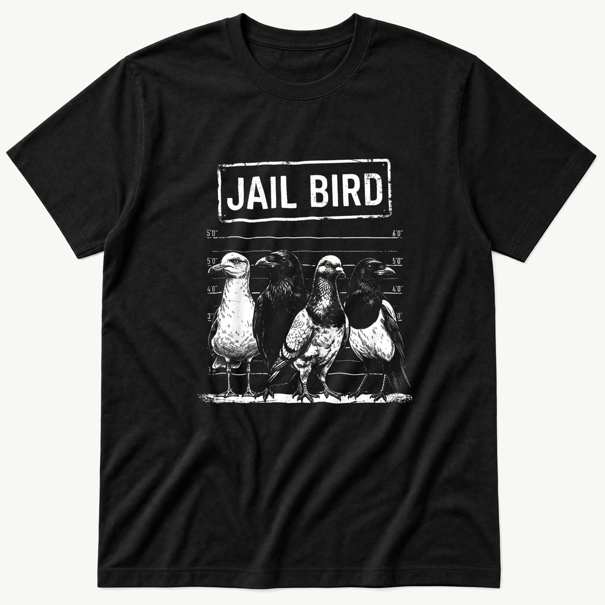 Jail Bird 3 — Black T-Shirt