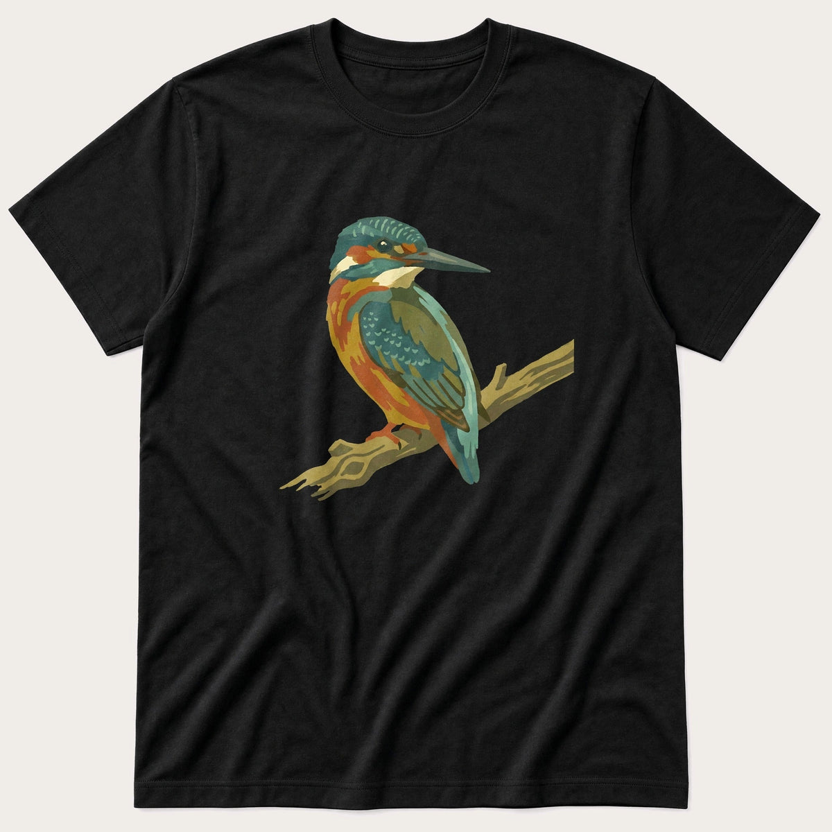 King Fisher 44 — Black T-Shirt