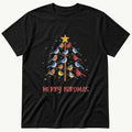 Merry Birdmas Post — Black T-Shirt