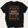 Merry Tweetmas Jumper — Black T-Shirt