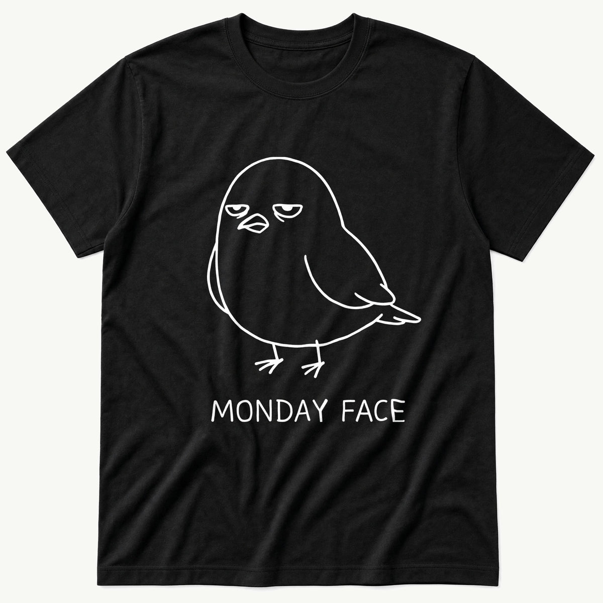 MONDAY FACE — Black T-Shirt