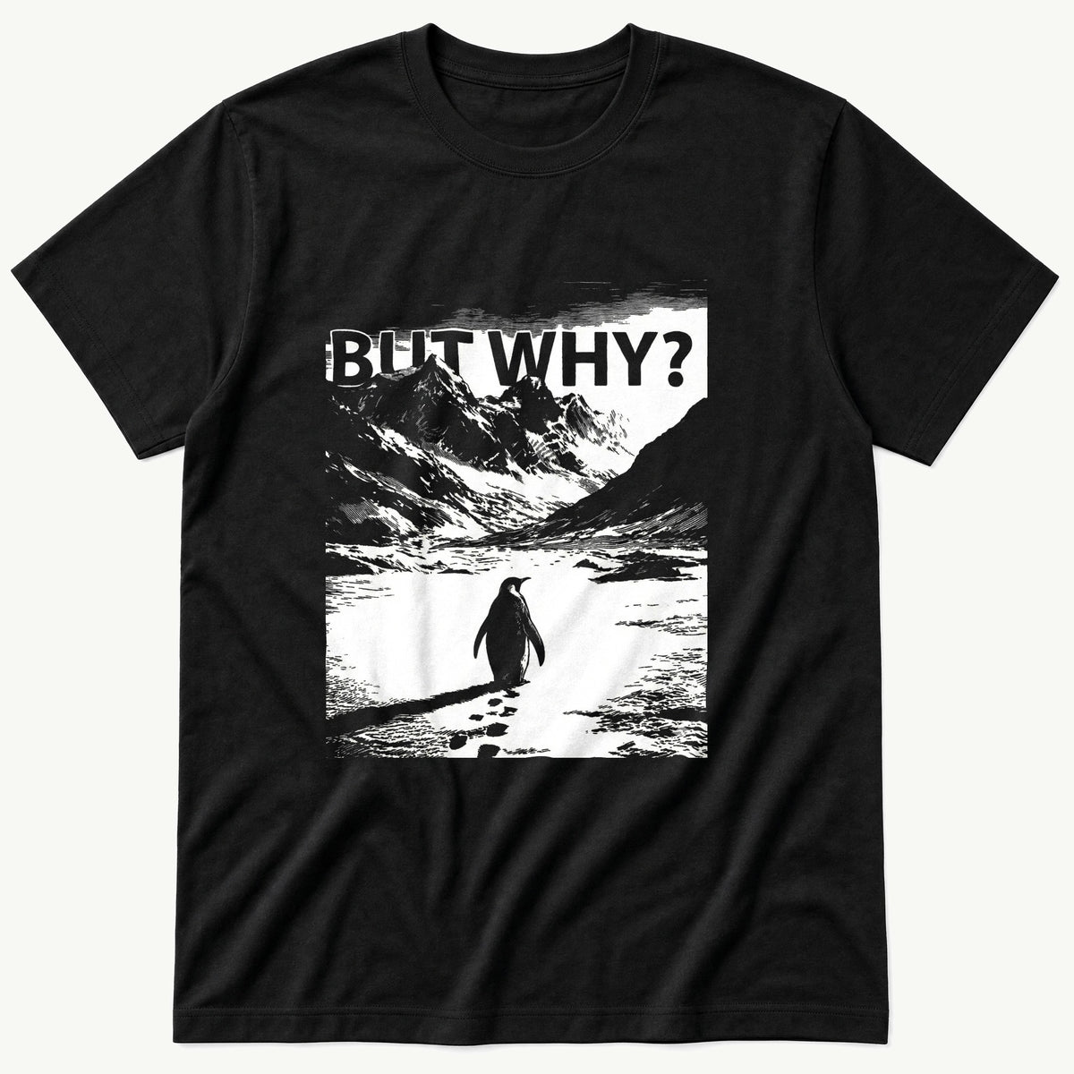 Nihilist Penguin 2 — Black T-Shirt
