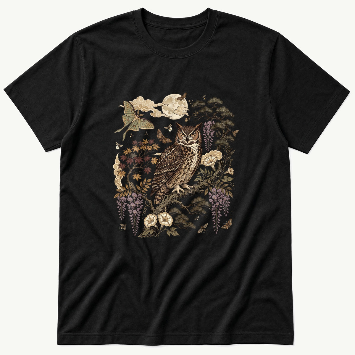 Owl Murul 4 — Black T-Shirt