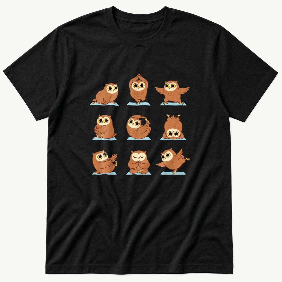 Owl Workout — Black T-Shirt