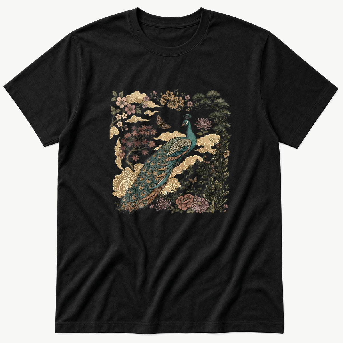 Peacock Murul — Black T-Shirt
