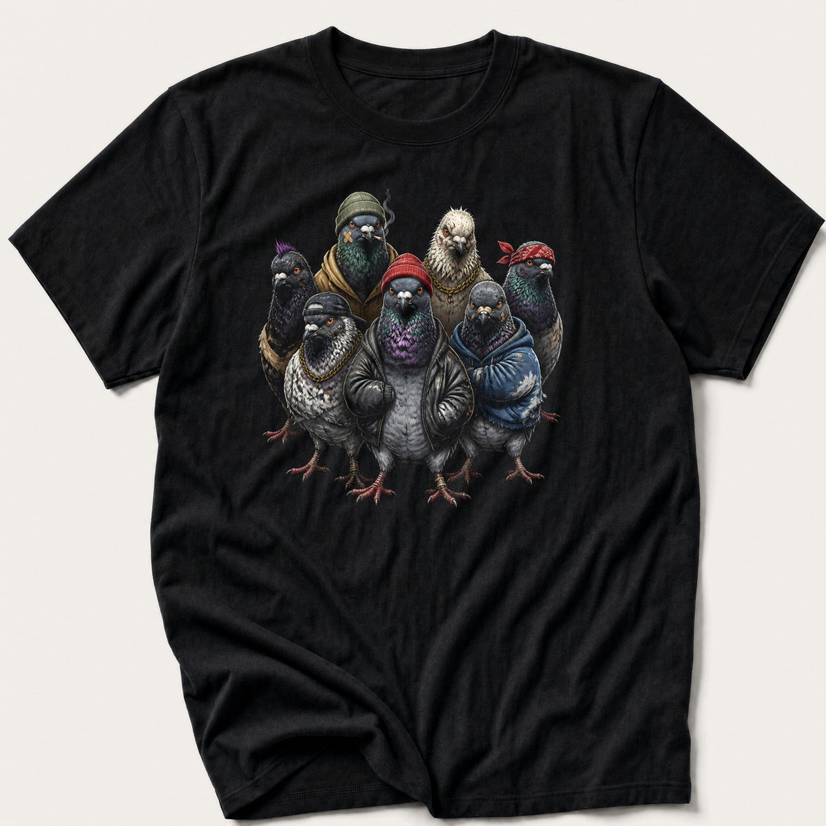 Pigeon Gang — Black T-Shirt