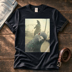 Pigeon Selfie 4 — Black Comfort Colors tee