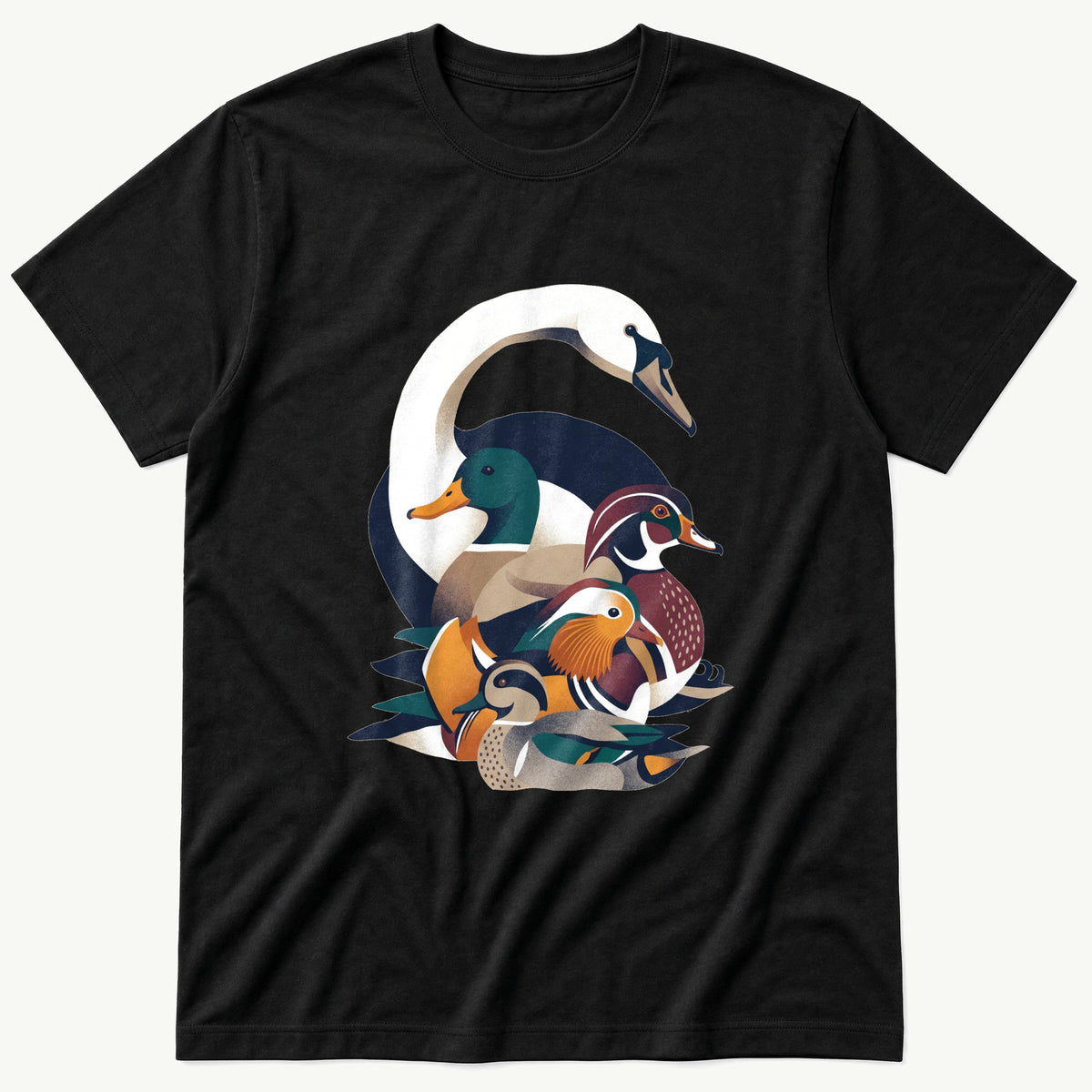 Pond Bird Breeds 12 — Black T-Shirt