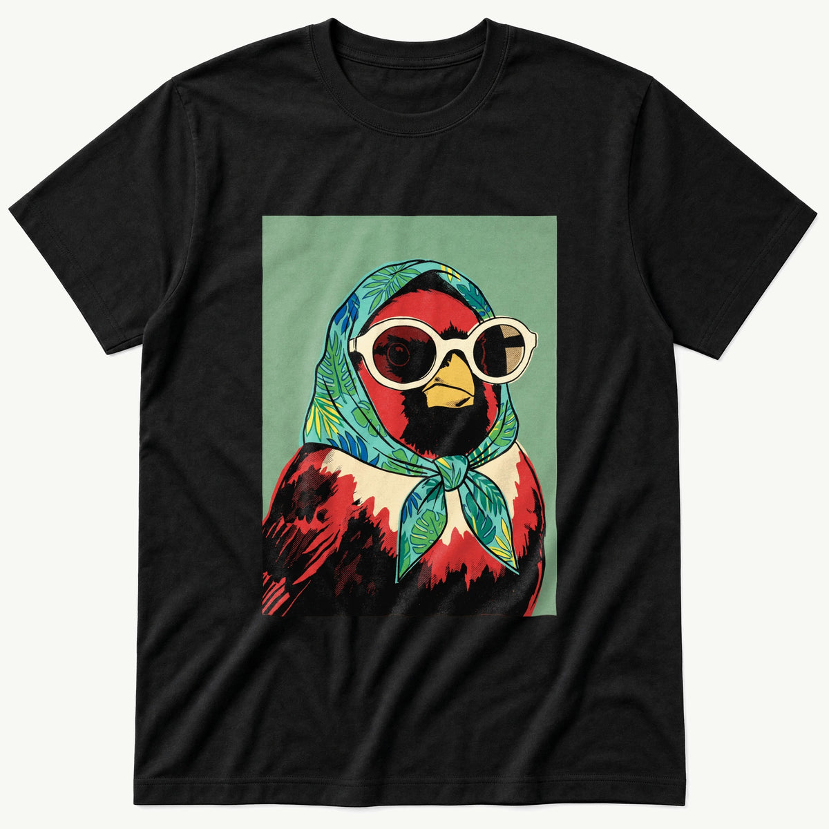 Pop Art Bird 11 — Black T-Shirt