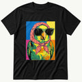 Pop Art Bird 8 — Black T-Shirt