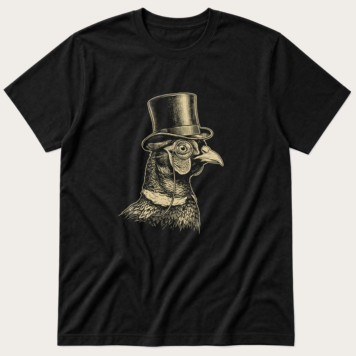 Posh Pheasant 8 — Black T-Shirt