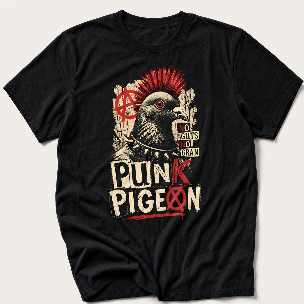 Punk Pigeon — Black T-Shirt