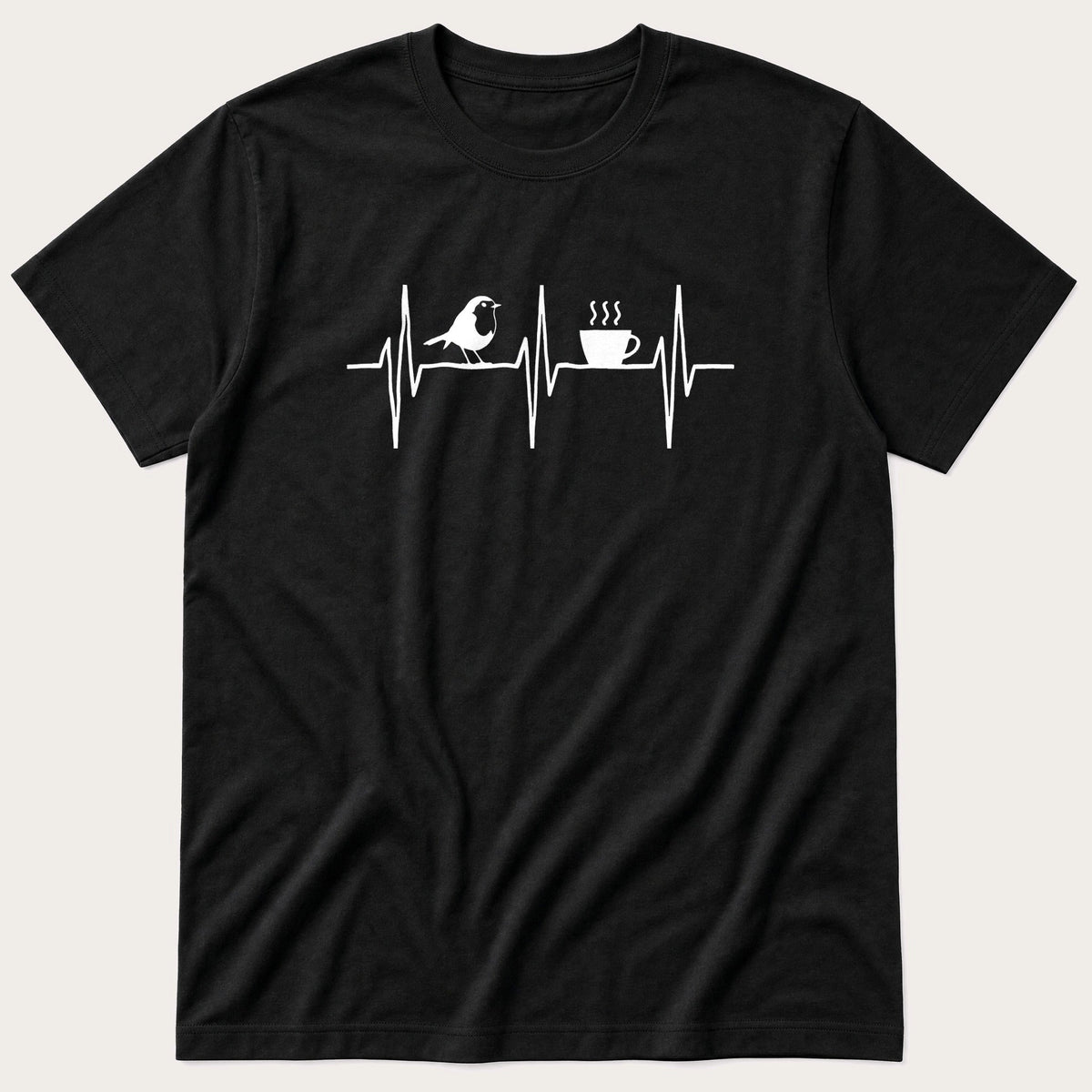 Robin Heart Beat — Black T-Shirt