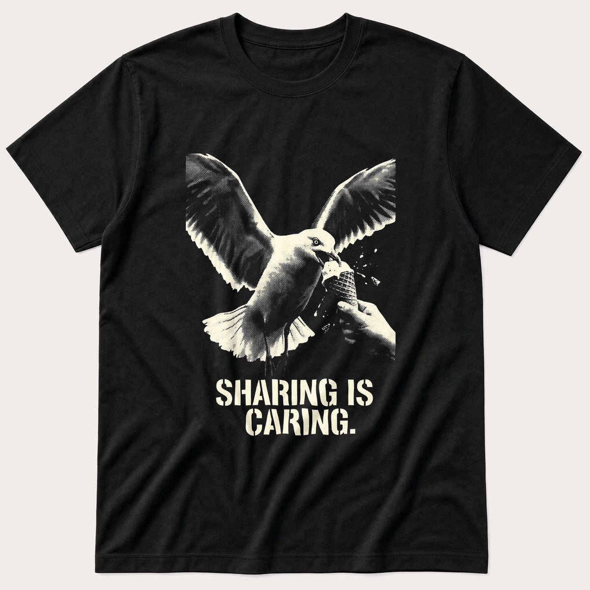 Sharing Is Caring — Black T-Shirt