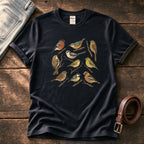 Small Wild Bird Flock — Black Comfort Colors tee