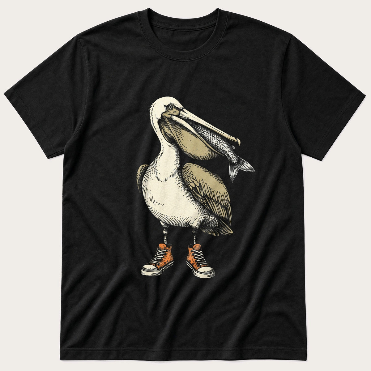 Sneaker Pelican — Black T-Shirt