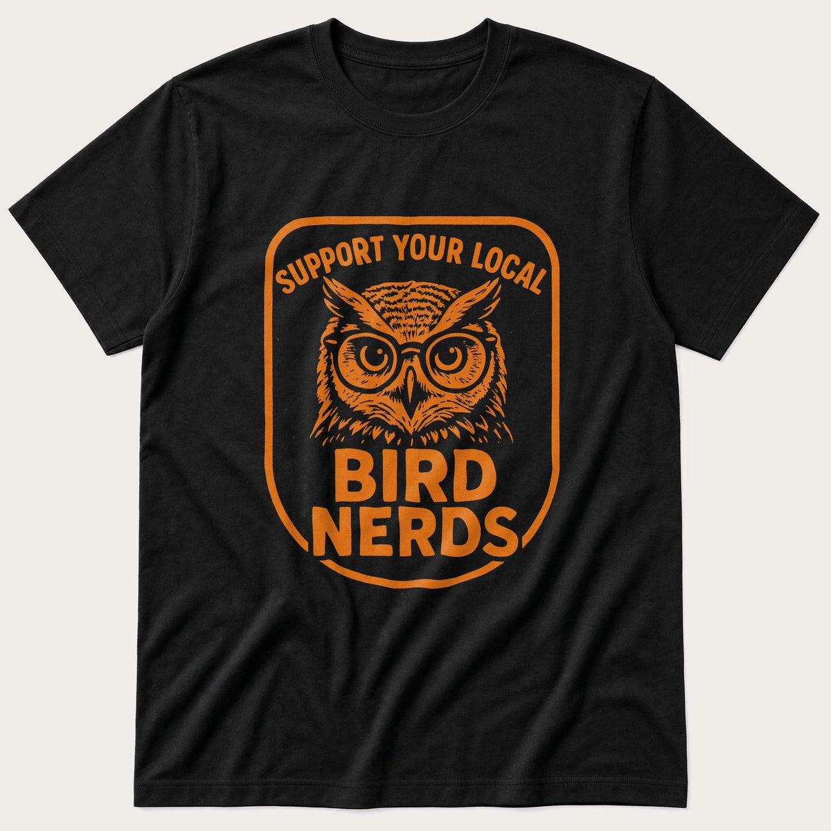 Support Bird Nerds — Black T-Shirt