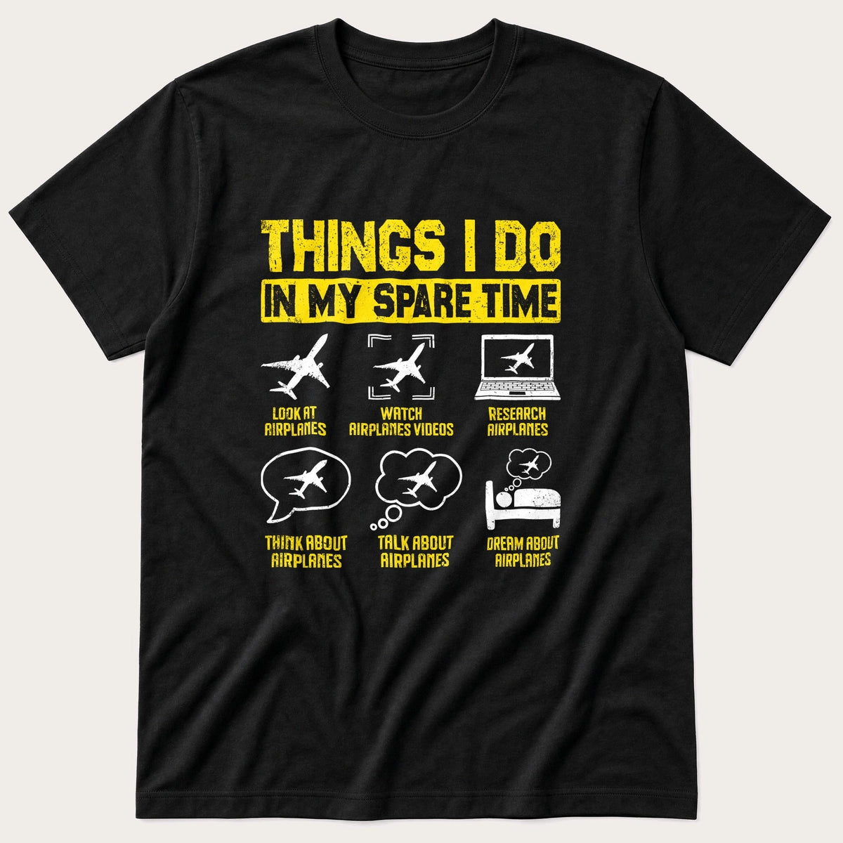 Things I do in my Spare Time — Black T-Shirt