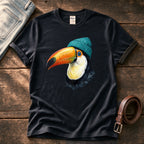 Toucan Beanie 33 — Black Comfort Colors tee