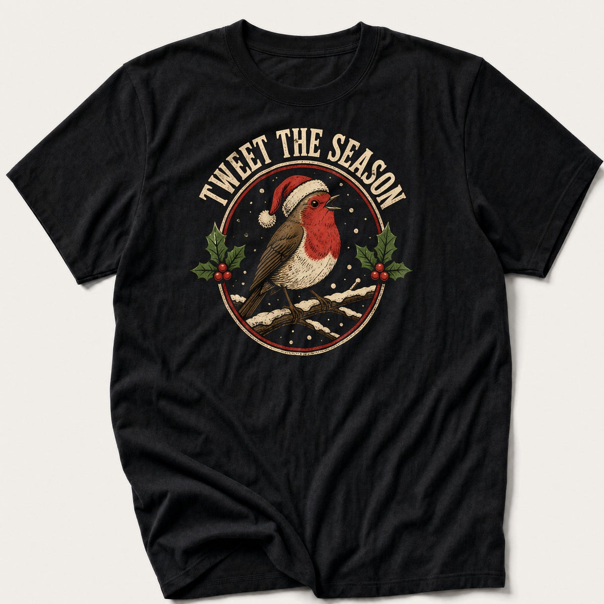 Tweet The Season — Black T-Shirt