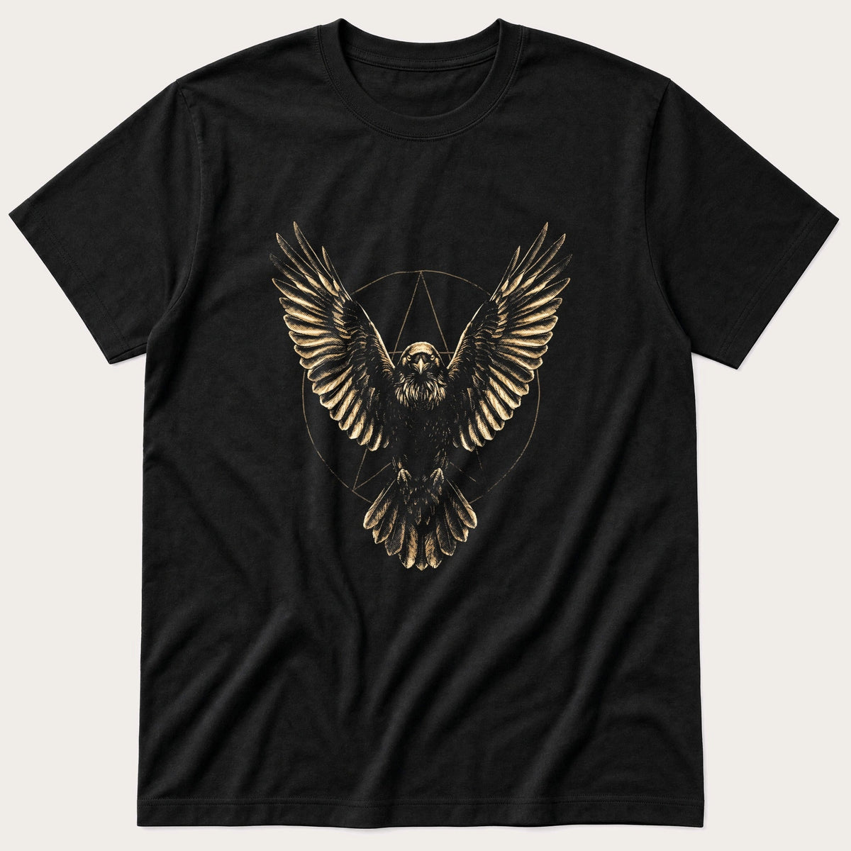 Washed Out Crow 4 — Black T-Shirt