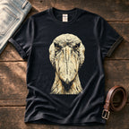 Washed Out Shoebill 4 — Black Comfort Colors tee