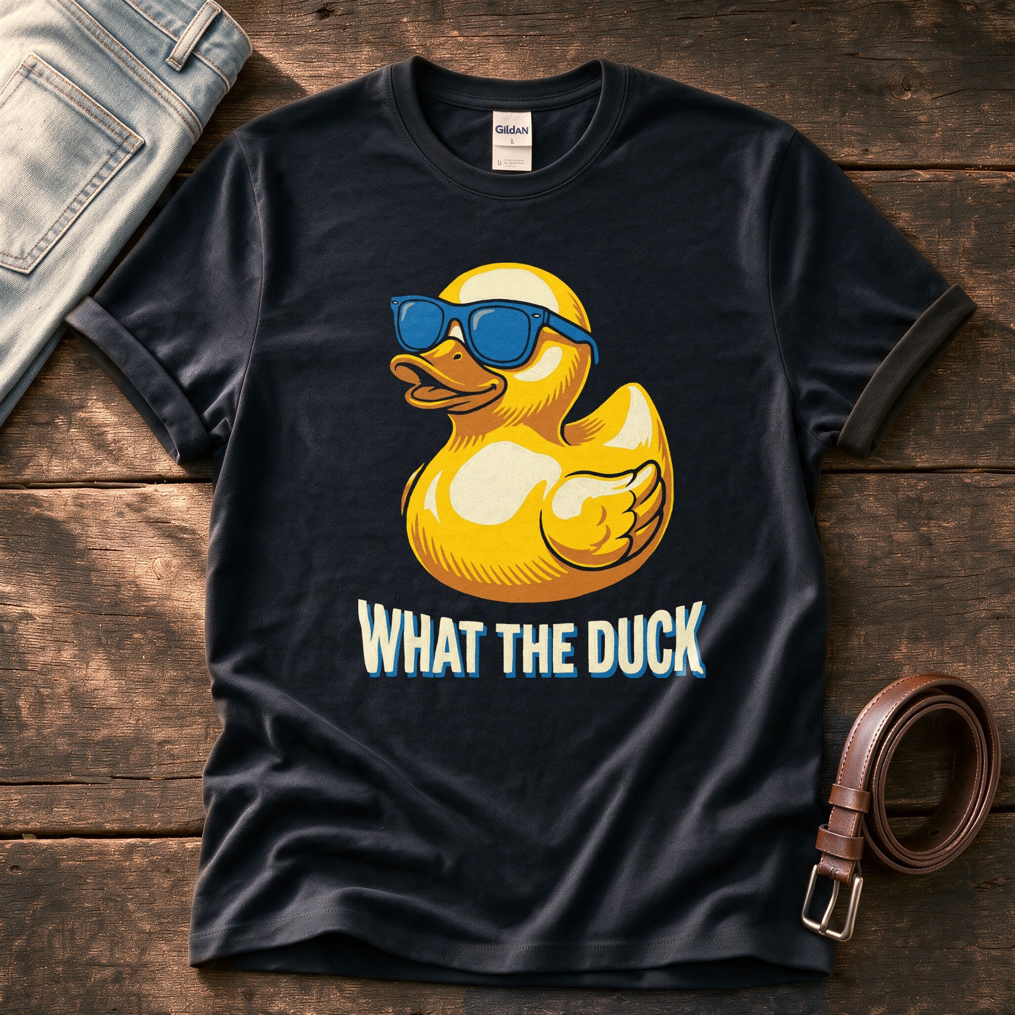 What The Duck 6 — Black Comfort Colors tee