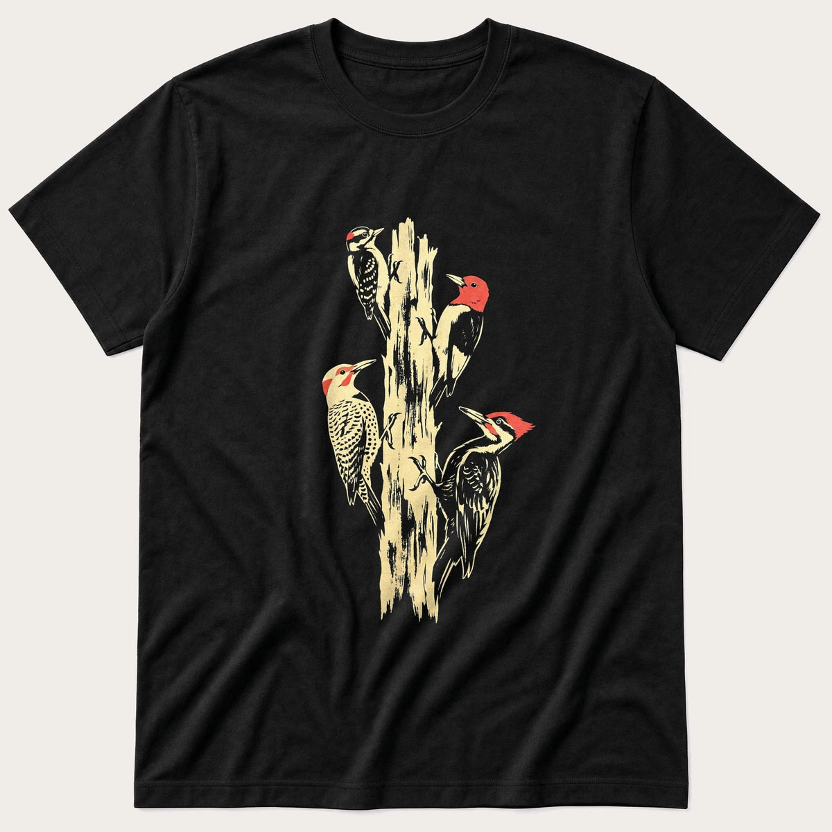 Wood Peckers 99 — Black T-Shirt