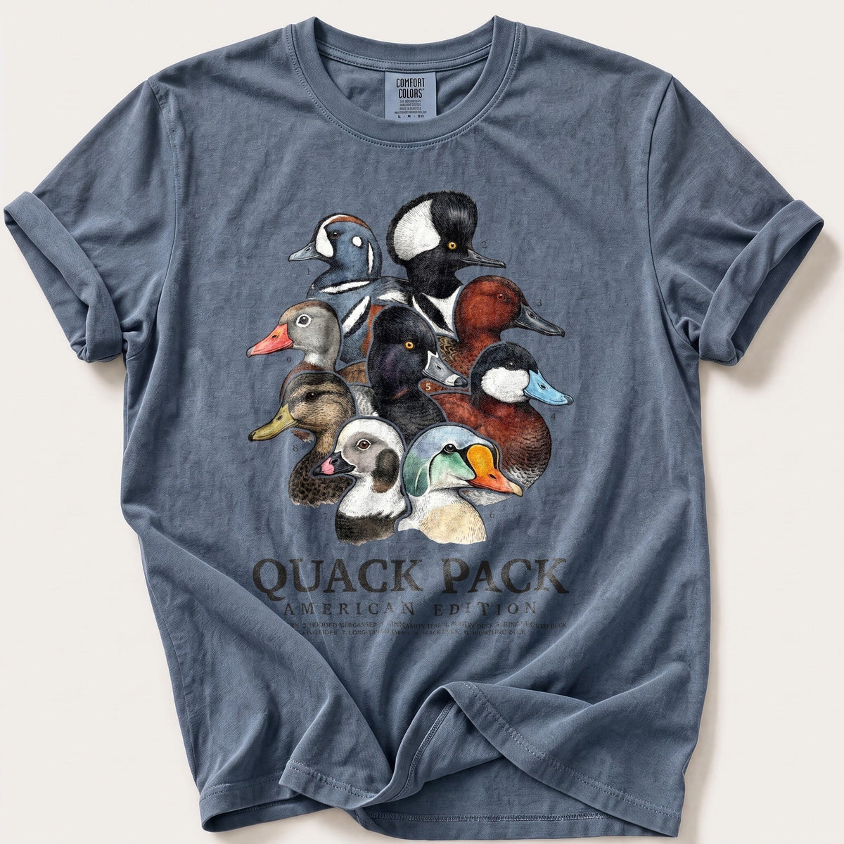 American Quack Pack — Blue Jean Comfort Colors tee