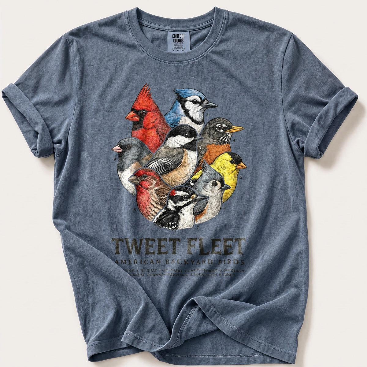 American Tweet Fleet — Blue Jean Comfort Colors tee