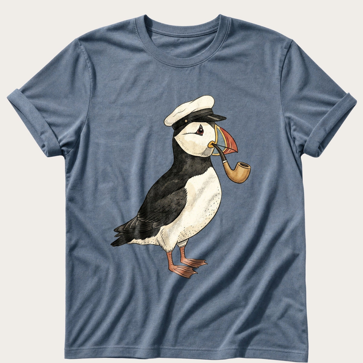 Cap Puffin 1 — Blue Jean Comfort Colors tee