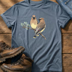 Cedar Waxwing On A Branch — Blue Jean Comfort Colors tee