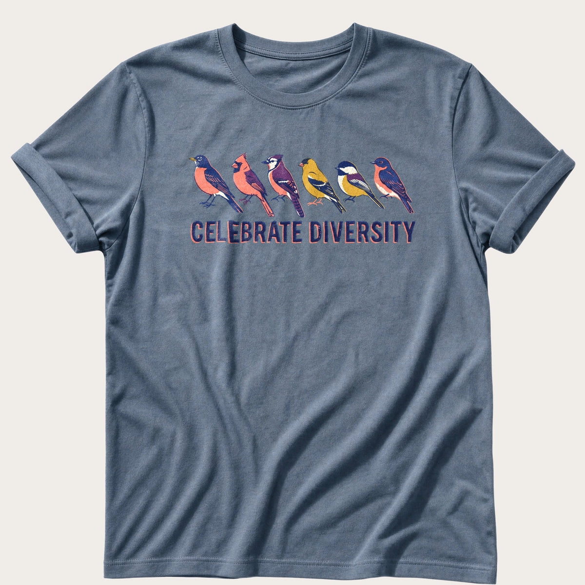 Celebrate Diversity Song Birds 3 — Blue Jean Comfort Colors tee
