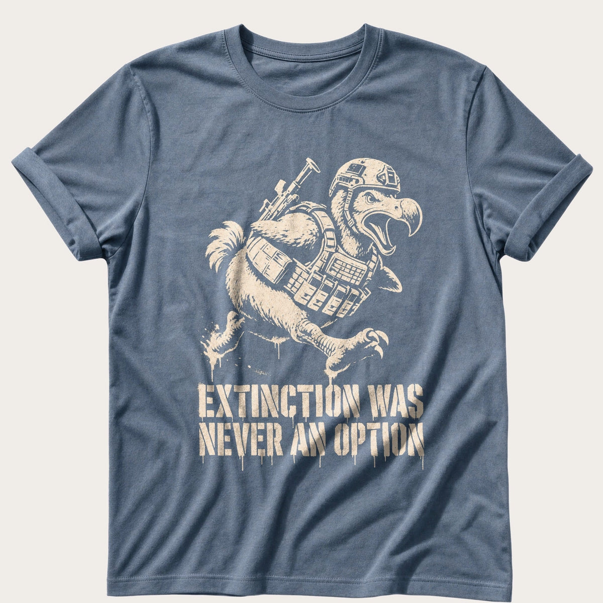 Dodo Never Surrendered — Blue Jean Comfort Colors tee