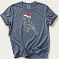 Fairy Light Cardinal Outline — Blue Jean Comfort Colors tee