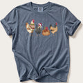 Festive Hen Line Up — Blue Jean Comfort Colors tee