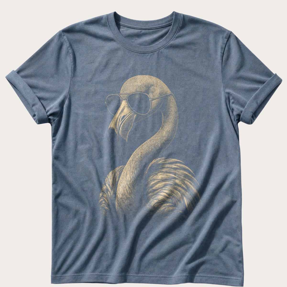 Flamingo In Shades — Blue Jean Comfort Colors tee