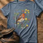 Folk Style Robin — Blue Jean Comfort Colors tee