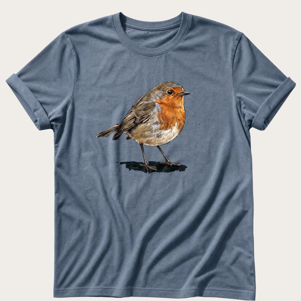 Garden Robin — Blue Jean Comfort Colors tee