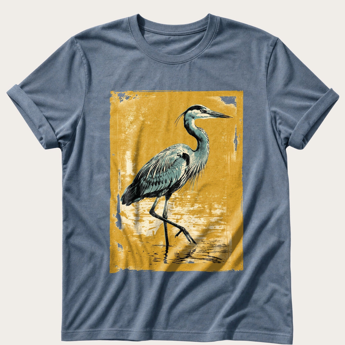 Heron Mid-Step — Blue Jean Comfort Colors tee