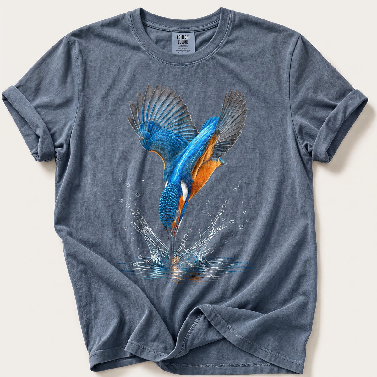 Kingfisher Splashdown — Blue Jean Comfort Colors tee