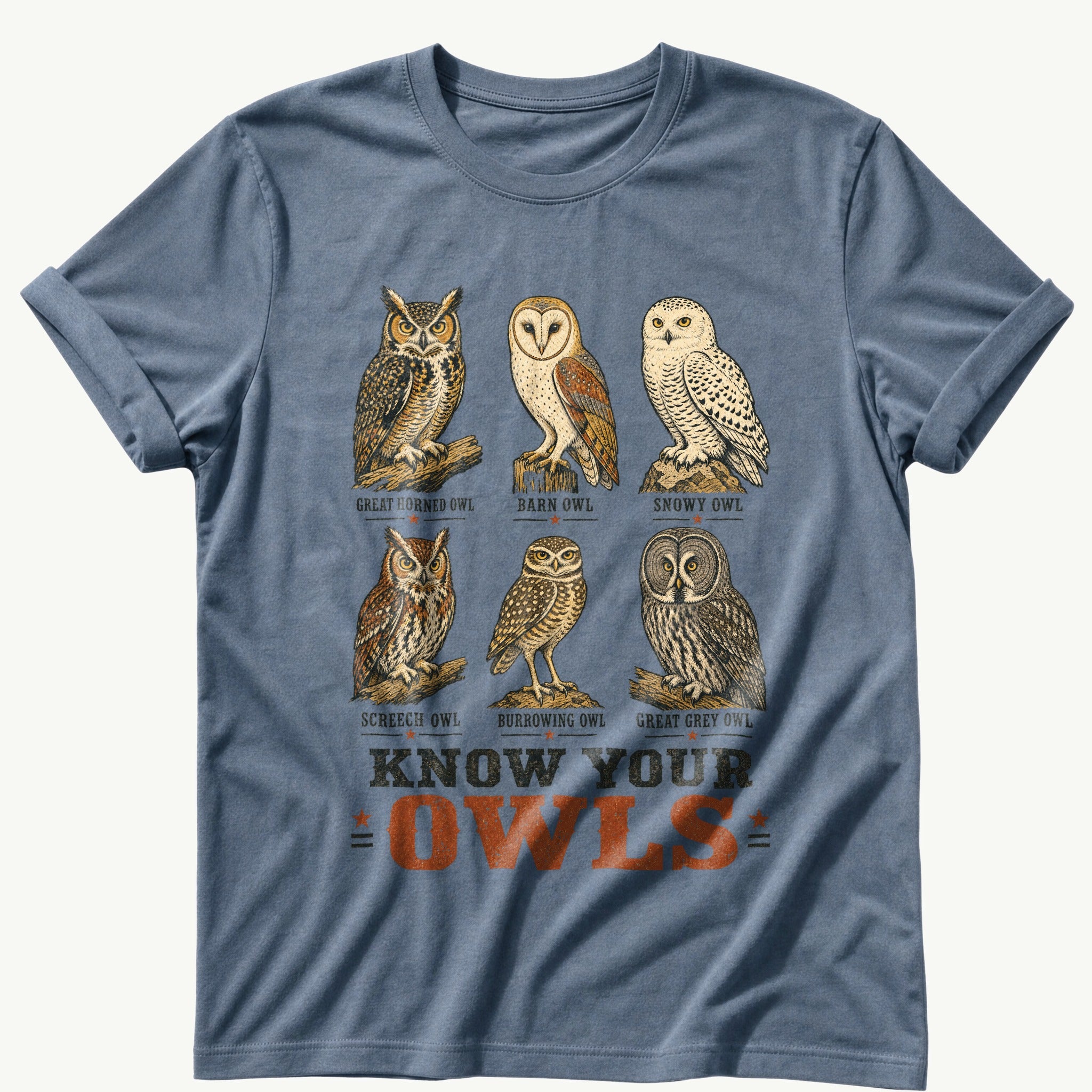 know-your-owls — Blue Jean Comfort Colors tee