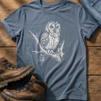 Mono Owl Print — Blue Jean Comfort Colors tee