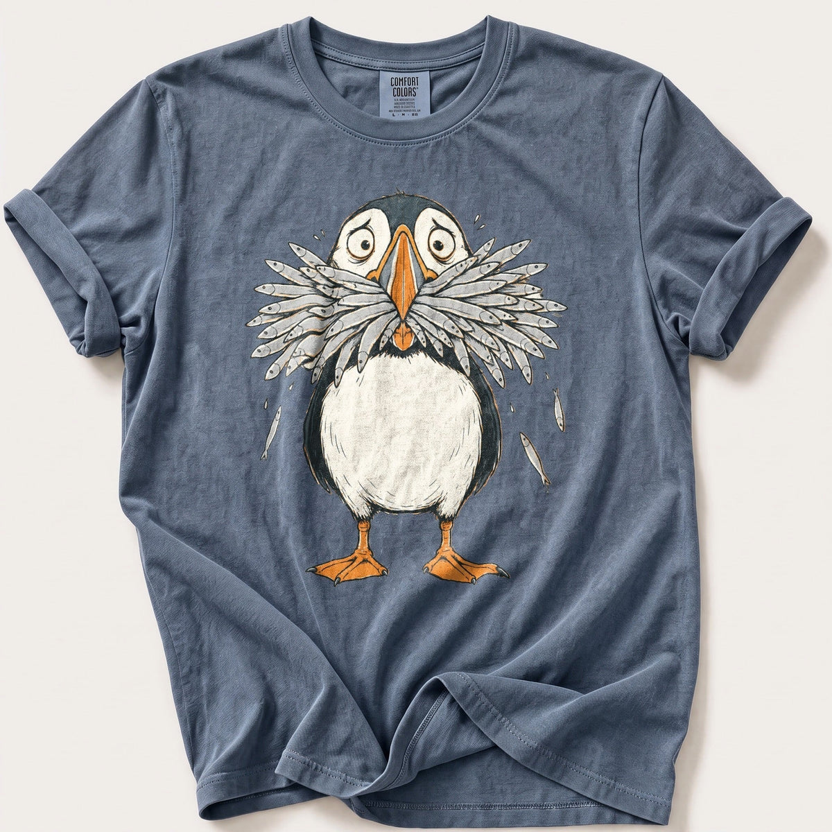 Mouthful Of Sardines — Blue Jean Comfort Colors tee