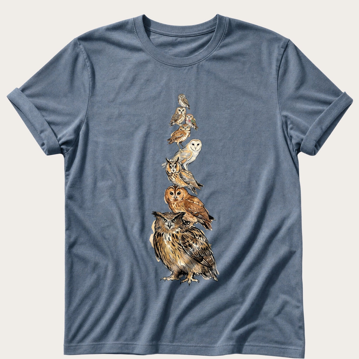 Owl Stack — Blue Jean Comfort Colors tee